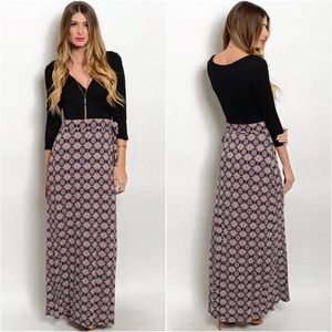 Faux Wrap Maxi Dress